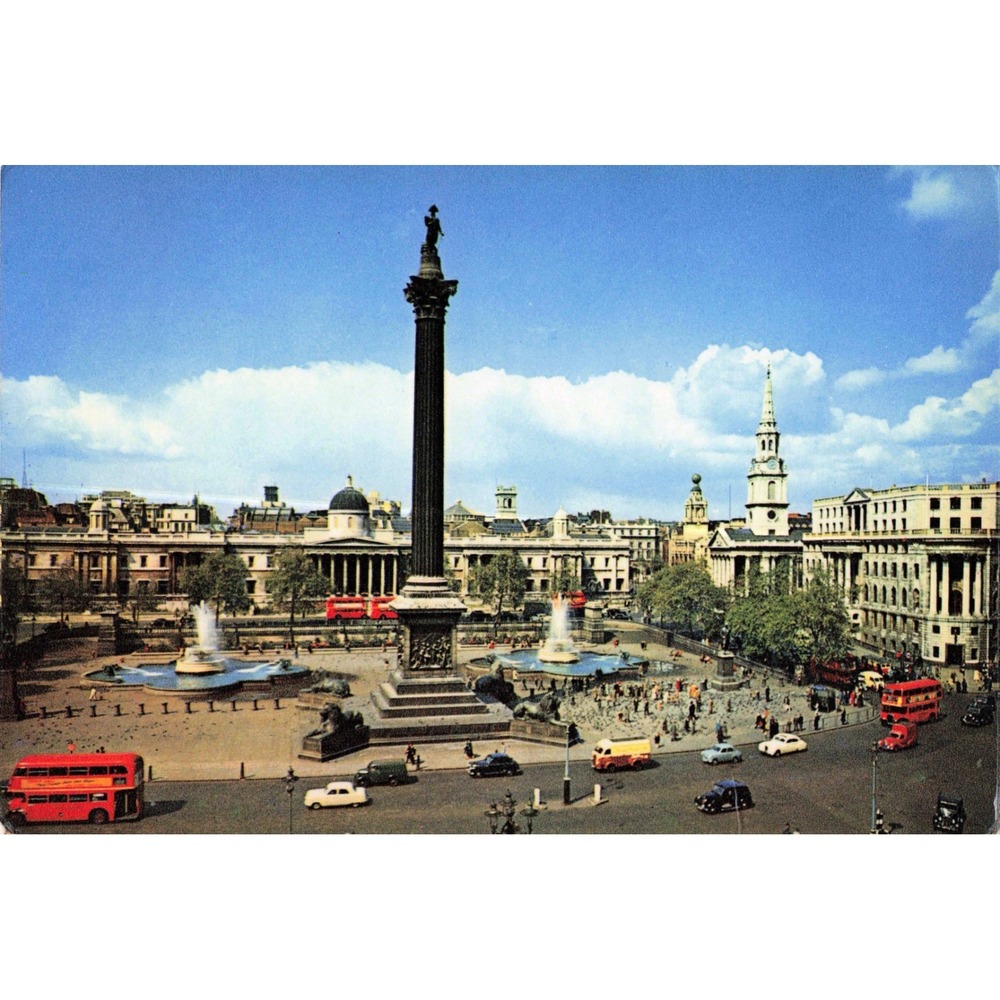 J. Arthur Dixon Postcard Unisex OS Multi Trafalgar Square London Nelson's Column